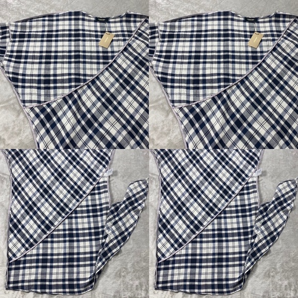 NWT RACHEL COMEY sz 6 Grateful Midi Dress 100% Cotton Plaid V-neck Short Sleeve - Picture 14 of 16